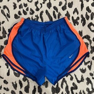 Nike Blue and Orange Athletic Shorts